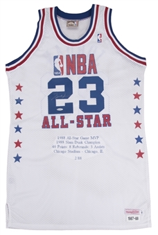 Michael Jordan Signed All-Star Stat-Embroidered Jersey (UDA)